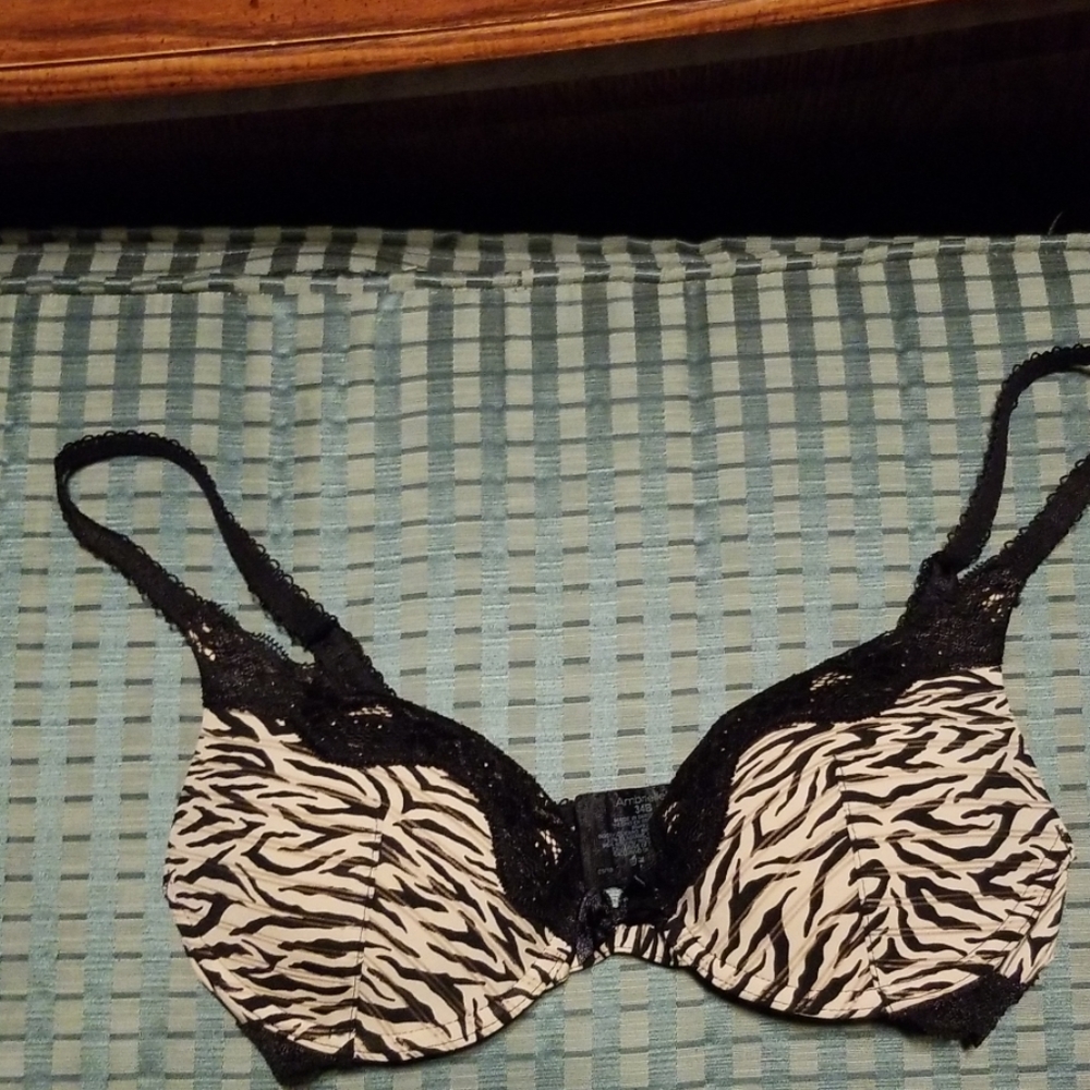 AMBRIELLE  ZEBRA PRINT PADDED BRA 34B